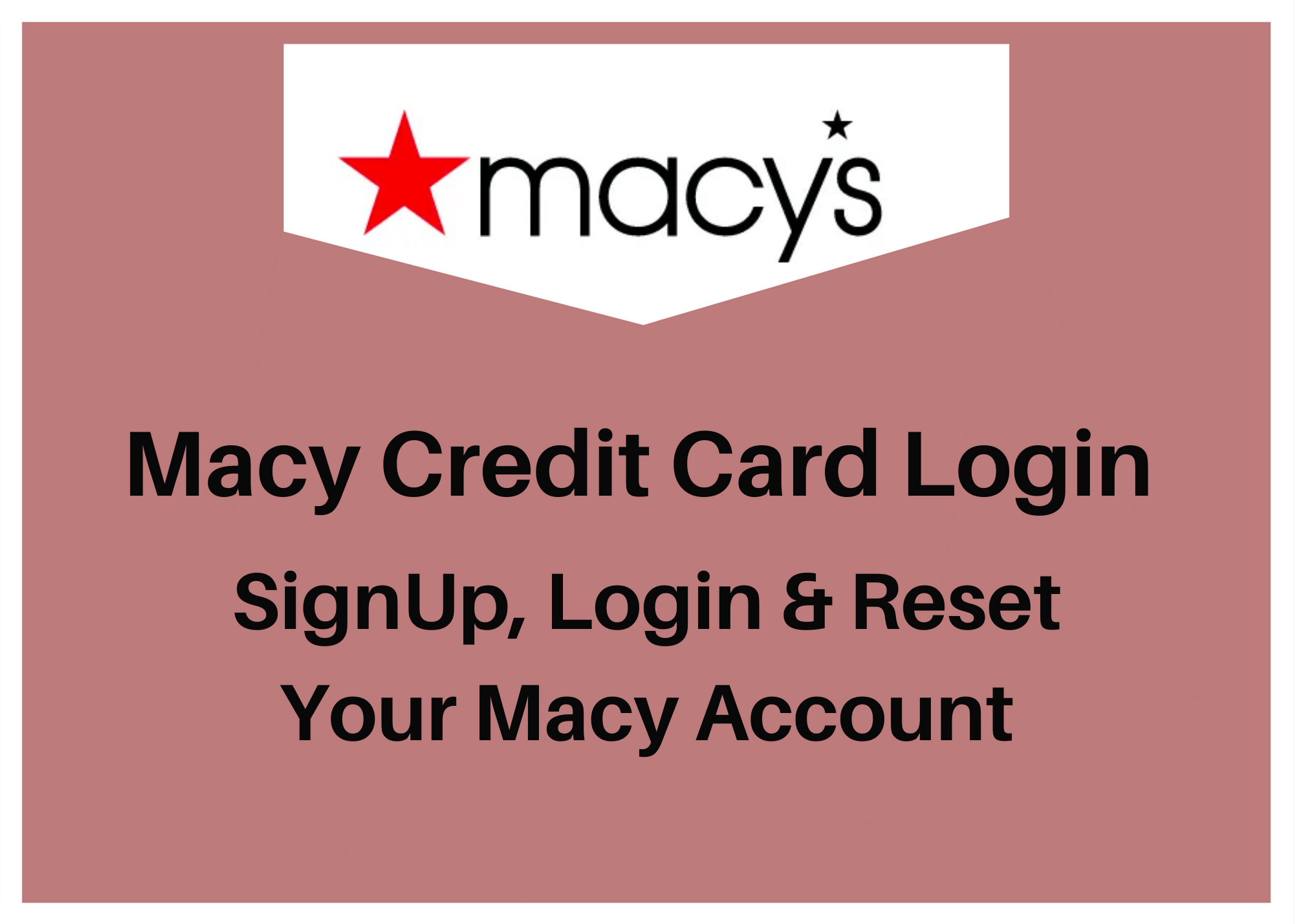 macy credit card login